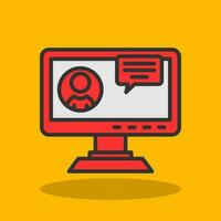 Video chat Vector Icon Design