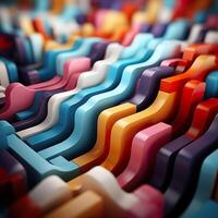 3d Rendered Colorful Glossy and Matte Ultra HD Geometric Background Wallpaper photo