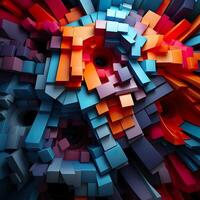 3d Rendered Colorful Glossy and Matte Ultra HD Geometric Background Wallpaper photo