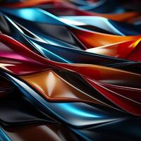 Colorful 3D Geometric Abstract Glossy Matte Multiple Shaped Elegant Background Wallpaper AI Generated photo