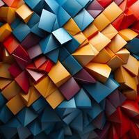3d Rendered Colorful Glossy and Matte Ultra HD Geometric Background Wallpaper photo