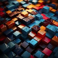 Colorful 3D Geometric Abstract Glossy Matte Multiple Shaped Elegant Background Wallpaper photo