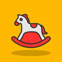 Rocking horse Vector Icon Design