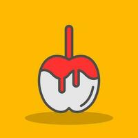 Caramel apple Vector Icon Design