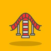 Roller coaster Vector Icon Design