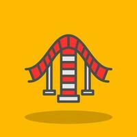 Roller coaster Vector Icon Design