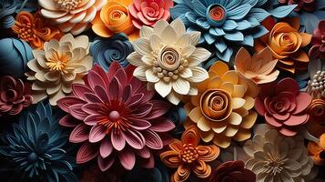 3d Colorful Royale Flower Design photo