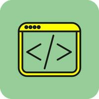 Web coding Vector Icon Design