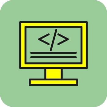 Coding Vector Icon Design