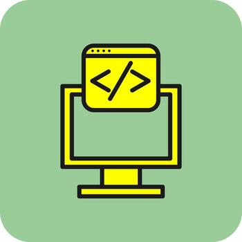 diseño de icono de vector de programación web