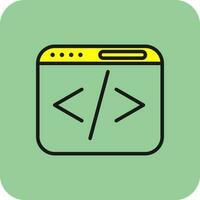 Web coding Vector Icon Design