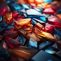3d Rendered Colorful Glossy and Matte Ultra HD Geometric Background Wallpaper photo