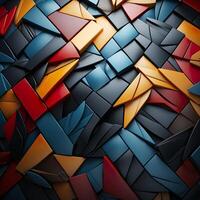 3d Rendered Colorful Glossy and Matte Ultra HD Geometric Background Wallpaper photo