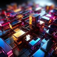 3d Rendered Colorful Glossy and Matte Ultra HD Geometric Background Wallpaper photo