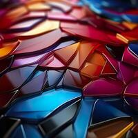 3d Rendered Colorful Glossy and Matte Ultra HD Geometric Background Wallpaper photo