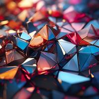 3d Rendered Colorful Glossy and Matte Ultra HD Geometric Background Wallpaper photo