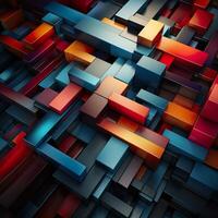 3d Rendered Colorful Glossy and Matte Ultra HD Geometric Background Wallpaper photo