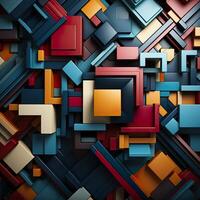 3d Rendered Colorful Glossy and Matte Ultra HD Geometric Background Wallpaper photo
