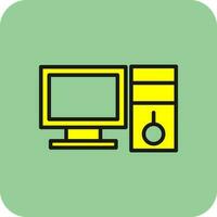 Desktop computer Vector Icon Design