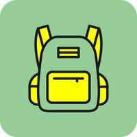 diseño de icono de vector de bolsa de escuela