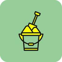 Sand bucket Vector Icon Design