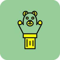 Hand puppet Vector Icon Design