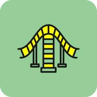 Roller coaster Vector Icon Design