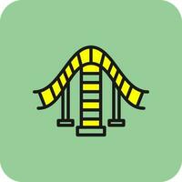 Roller coaster Vector Icon Design