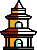 diseño de icono de vector de templo