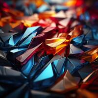 Colorful 3D Geometric Abstract Glossy Matte Multiple Shaped Elegant Background Wallpaper photo