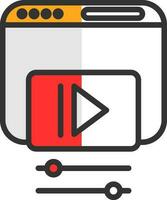 Video web Vector Icon Design