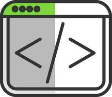 Web coding Vector Icon Design