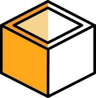 diseño de icono de vector de cubo