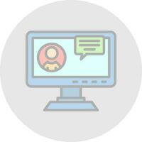 Video chat Vector Icon Design