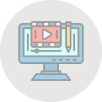 editar vídeo vector icono diseño