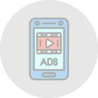 Video ad Vector Icon Design