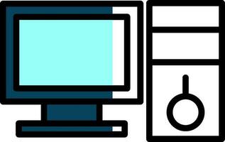 Desktop computer Vector Icon Design