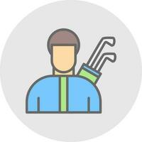 Golfer Vector Icon Design