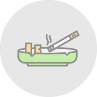 Ashtray Vector Icon Design