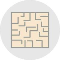 Labyrinth Vector Icon Design