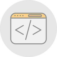 Web coding Vector Icon Design