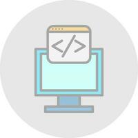 diseño de icono de vector de programación web