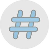 Hash tag Vector Icon Design