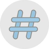 Hash tag Vector Icon Design