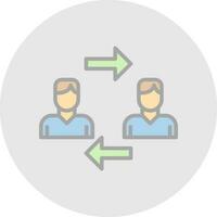 Interchangeability Vector Icon Design