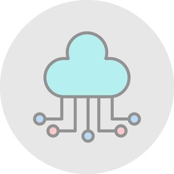diseño de icono de vector de computación en la nube