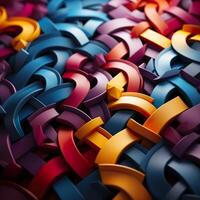 Colorful 3D Geometric Abstract Glossy Matte Multiple Shaped Elegant Background Wallpaper photo