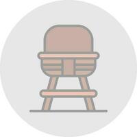 bebé silla vector icono diseño