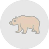 diseño de icono de vector de oso