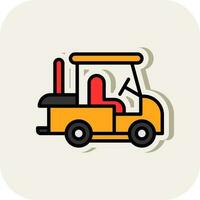 Golf cart Vector Icon Design